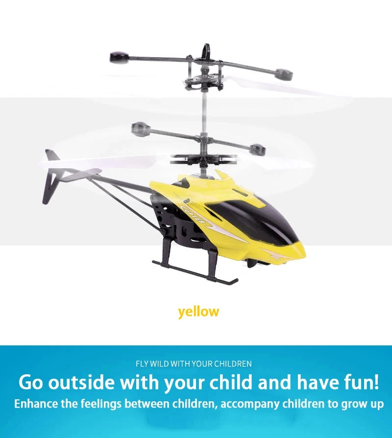 Mini Induction Hover Drone Rechargeable Flying Helicopter Safe Fall-Resistant Toy Gift for Children