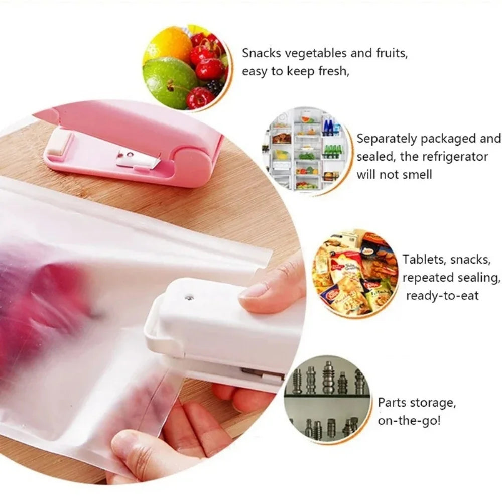 1pc Kitchen Handheld Snack Sealer, Plastic Bag Sealer For Freshness, Easy-To-Use Kitchen Gadge, Portable Heat Sealer Packaging