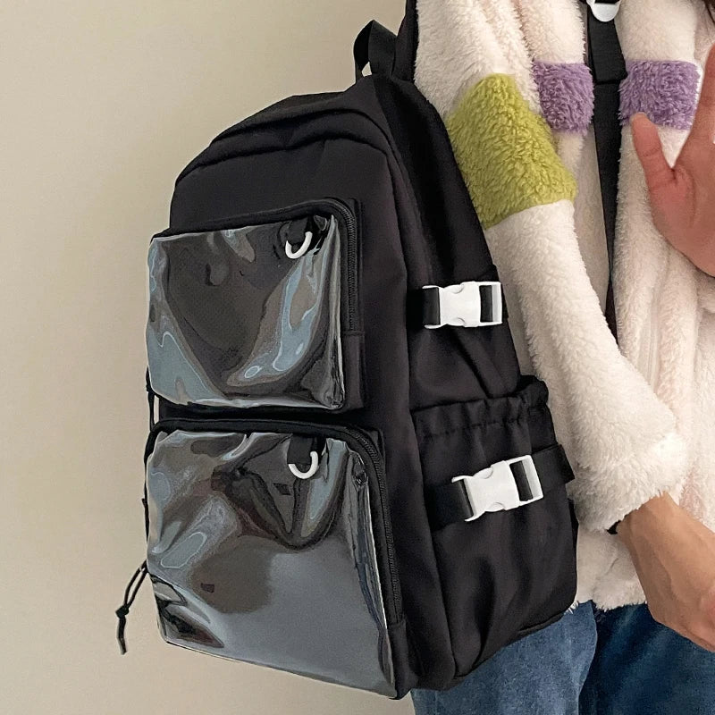 🎒✨ Mochila Transparente Estilo Japonés ITA – Gran Capacidad para Escuela, Universidad y Cosplay 💖🌸