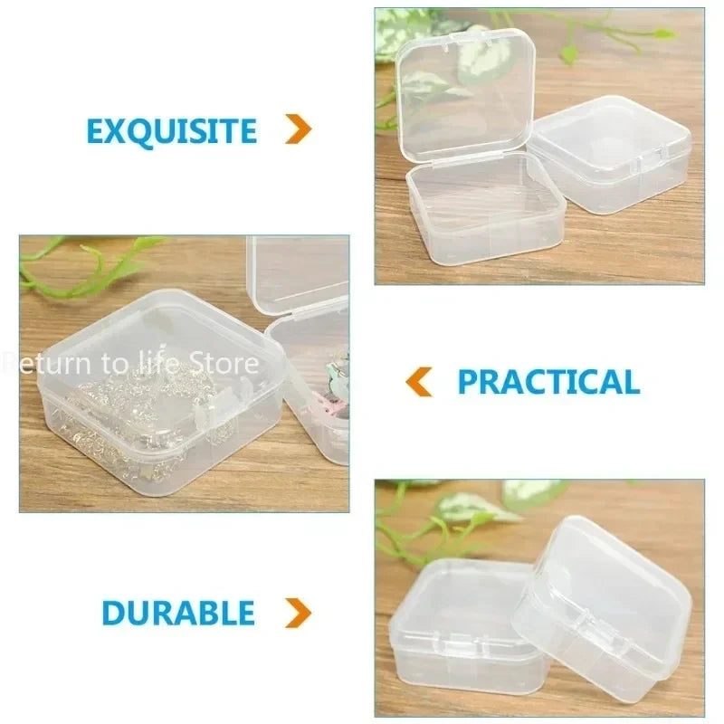Transparent Plastic Compartment Storage Box Multifunctional Jewelry Beads Small‑Parts Organizer Case Crafts Hardware Pill Seed