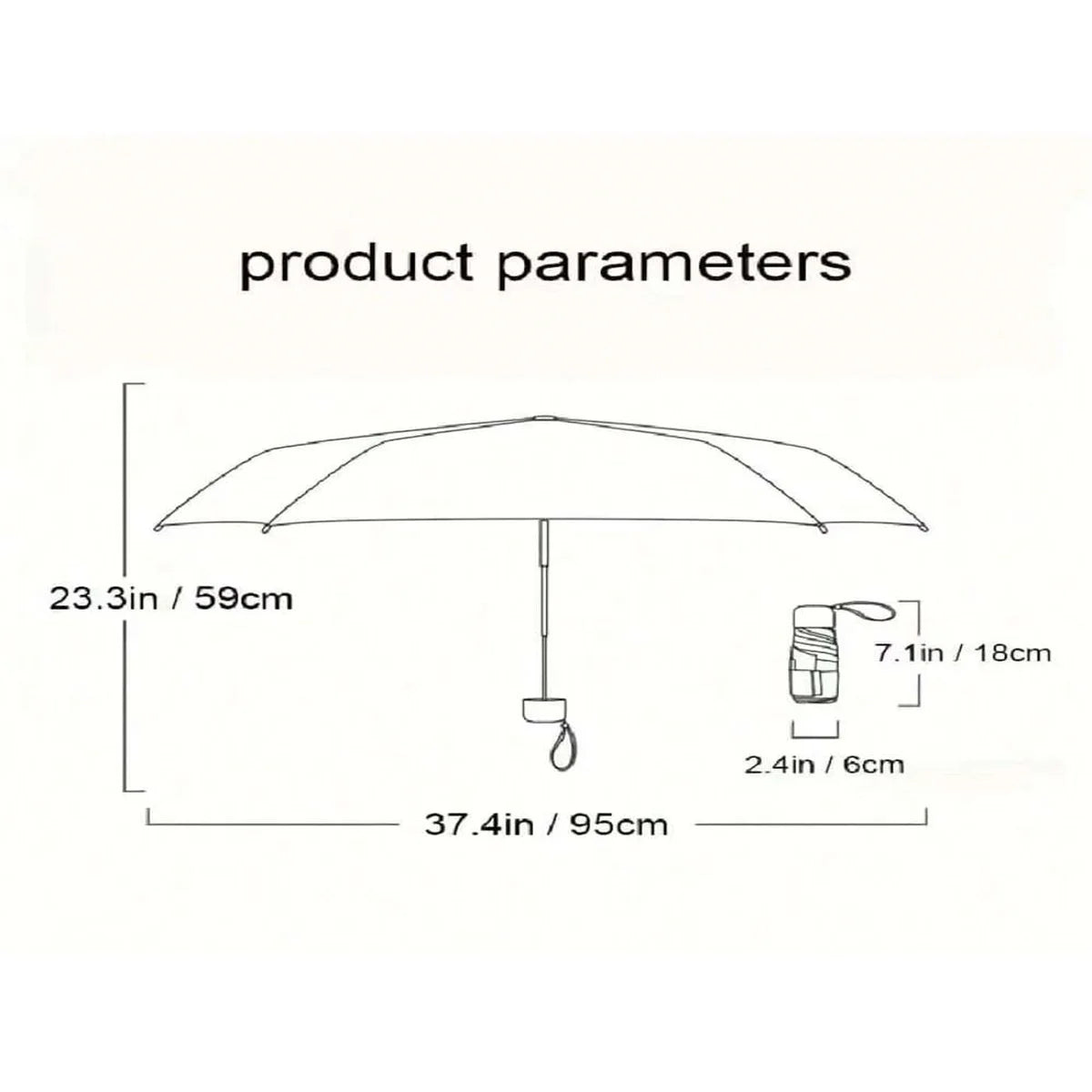 Mini Pocket Umbrella Small Sun Rain Umbrella Vinyl Folding Umbrella UV Ultraviolet Protection Sun Shade Pocket Parasol Capsule