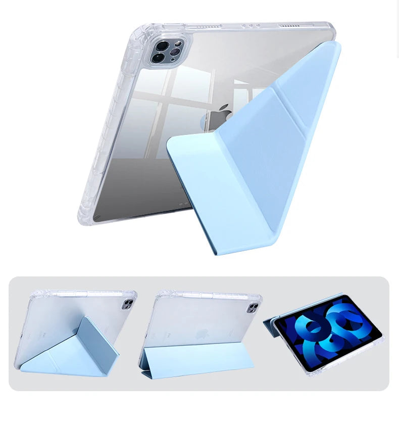 For 2025 iPad A16 Case iPad 11th Generation 11th Air7 6 9th Cover Gen iPad Pro11 4 5 10.9in 12.9 Mini6 7 10.2 Pencil Holder Case