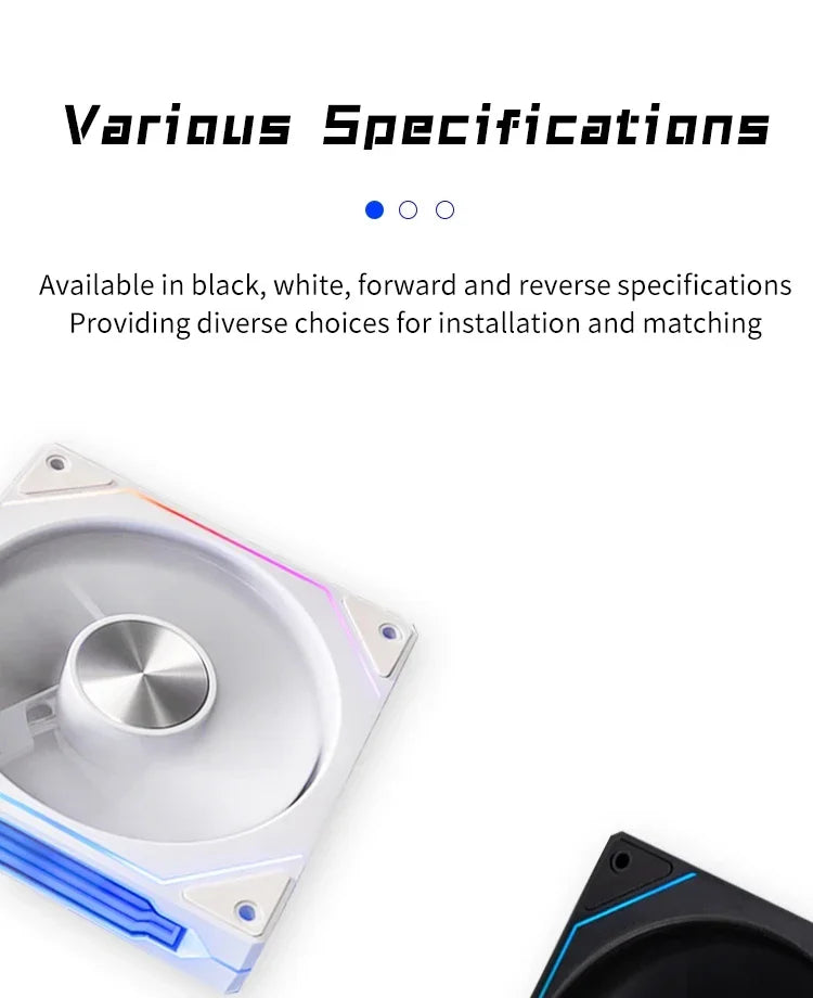 ICE Whale Prism 4RS ARGB PC Case Fan 120mm Infinity Mirror Design Motherboard Lighting Sync 4PIN PWM CPU Cooler Fan Ventilador