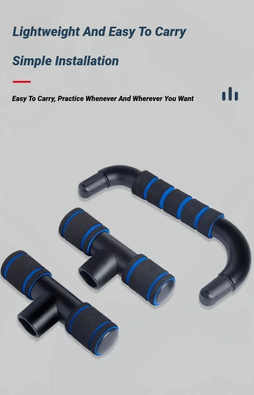 Non-Slip Push Up H-Shaped Support Bar Stand Home Fitness Power Rack Gym Handles Pushup Bars Exercise Arm Chest Muscle Training