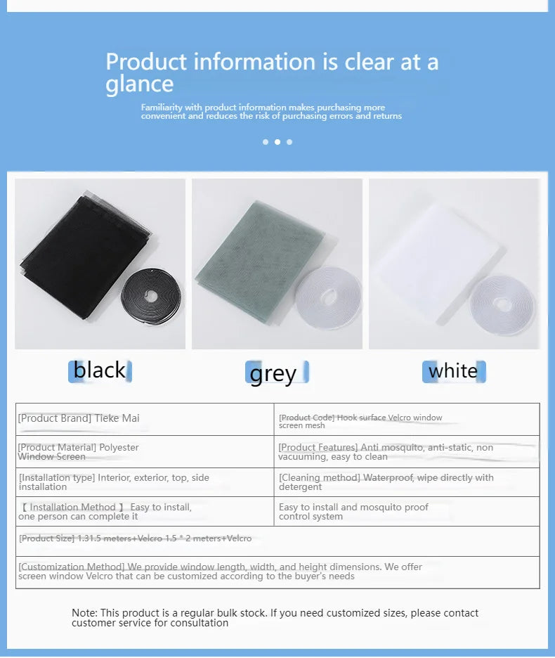 Self-Adhesive Invisible Mosquito Net: Breathable And Insect-Proof, DIY Easy Home Protection Window Screen