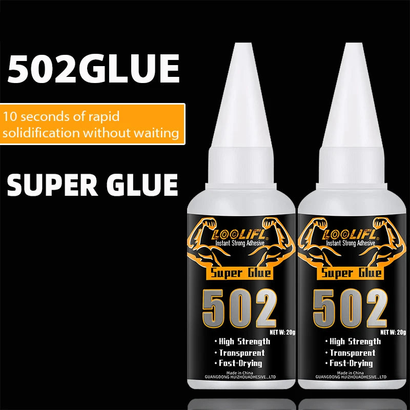 502 Super Glue Quick-drying Strong Cyanoacrylate Glue Is Used for DIY Handicraft Repair of Metal, Wood, Plastic and Ceramics.20g