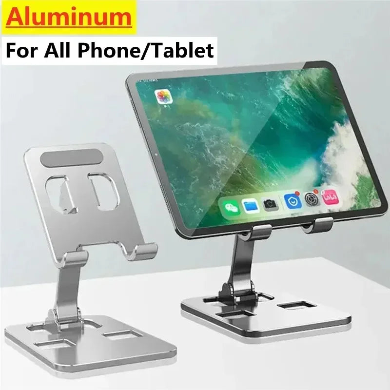 Universal Mobile Phone Holder Foldable Desk Phone Holder Mount Stand For iPhone 12-17 Tablet Desktop Aluminum Alloy Holder