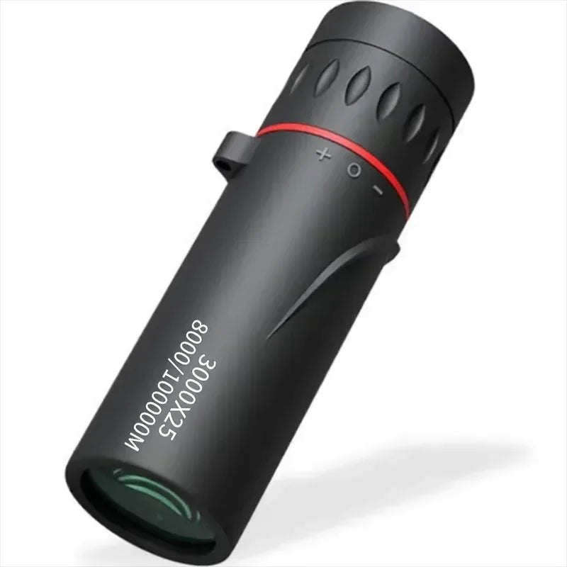 3000x25 Long-Distance HD Professional Monocular Telescope and Mini Portable Telescope, Suitable for Outdoor Camping and Hunting