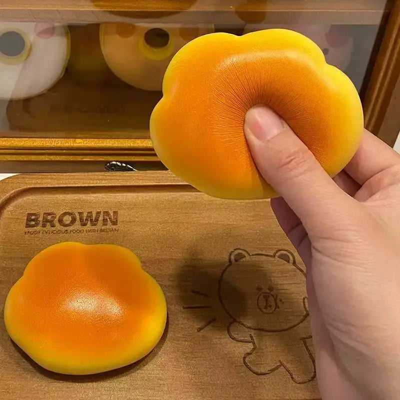 Wet Sticky PU Twisted Bread Squishy Slow-Rise Toy Simulated Food Fidget Toy Soft Cloud Shape Squeeze Ornament Stress Relief Gift