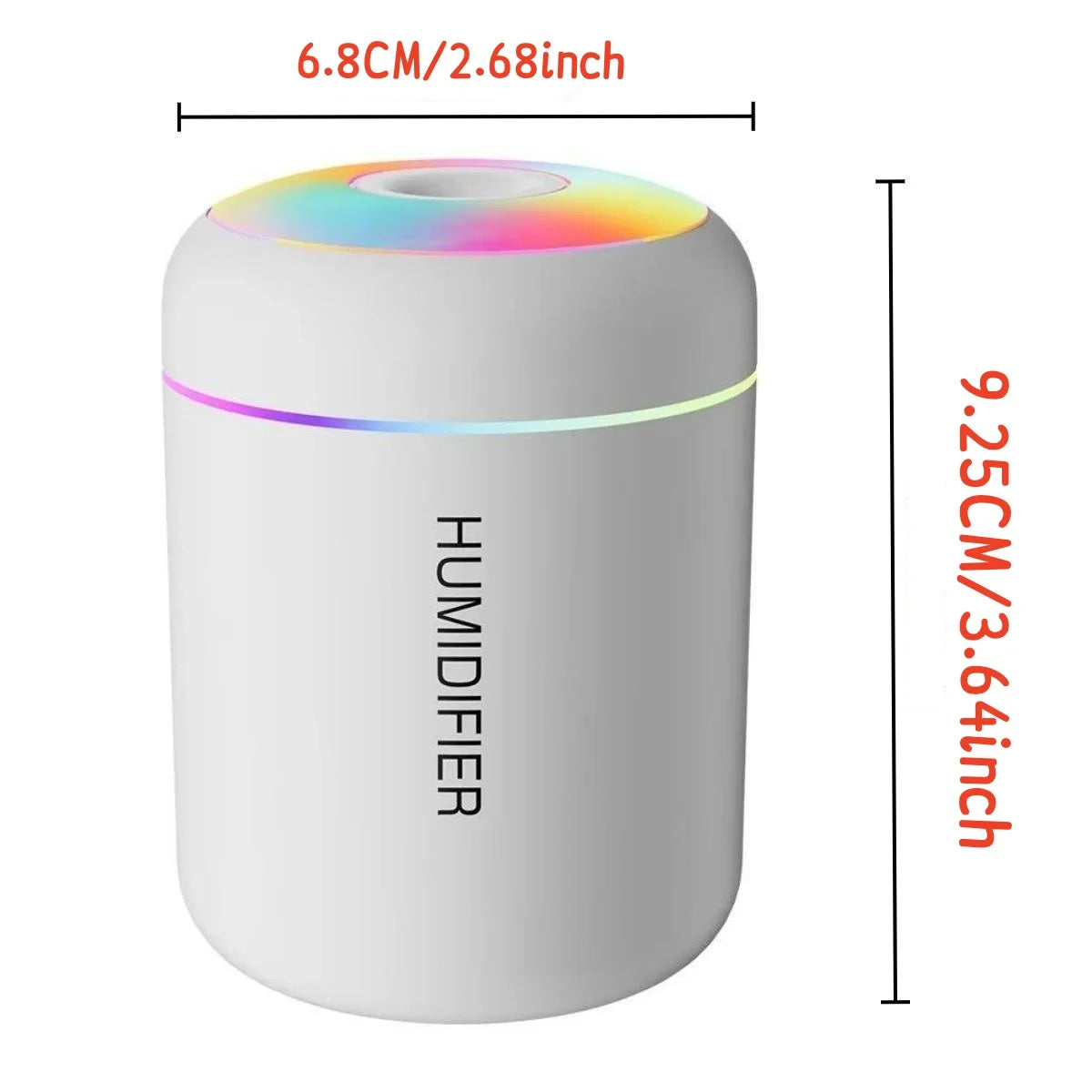 Mini Humidificador de Aire USB de 180 ml con Difusor de Aromas, Luces LED y Nebulización para Auto, Hogar y Dormitorio 🚗🏠🛏️