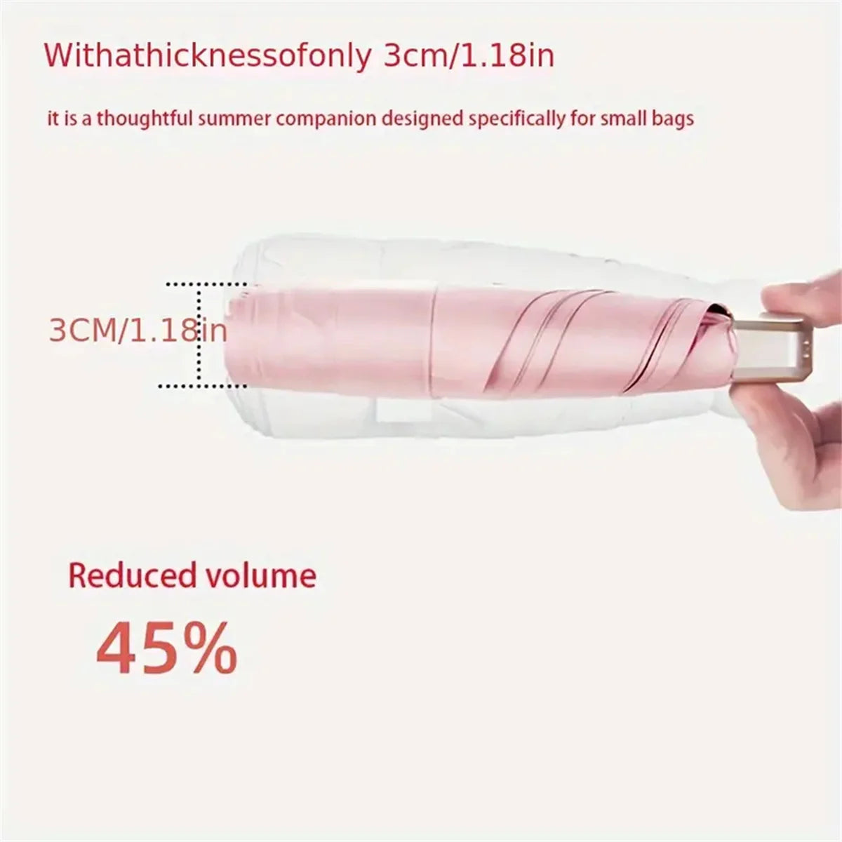 Mini Pocket Umbrella Small Sun Rain Umbrella Vinyl Folding Umbrella UV Ultraviolet Protection Sun Shade Pocket Parasol Capsule
