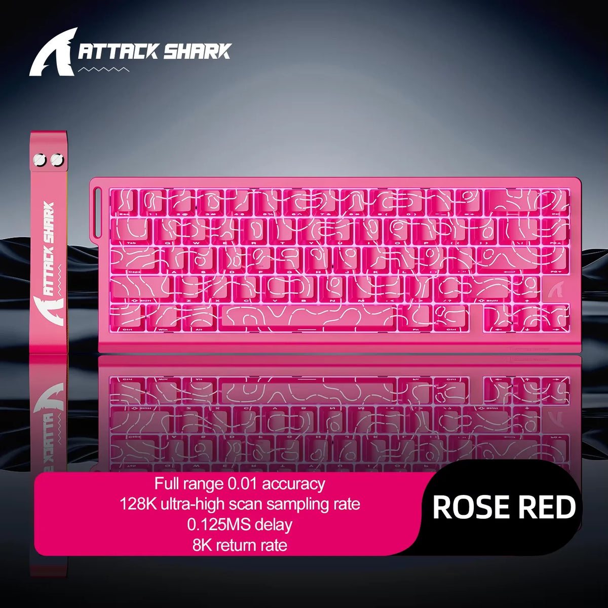 ATTACK SHARK X68HE Mechanical Keyboard Wired 8KHz RGB Backlight 0.01mm Precision 0.125ms Low Latency Magnetic Switch for Windows