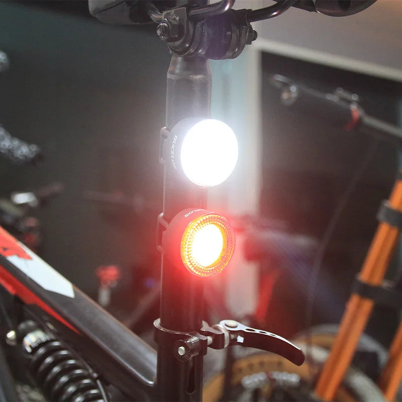 BUCKLOS Bicycle COB Light Set USB Charging High Visibility Taillight 500lm MTB Road Bike Light Lamp Cycling Accessories
