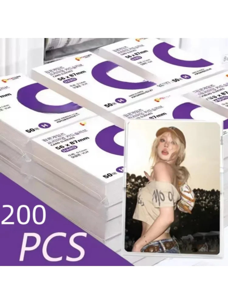 500-1PCS HD Transparent Kpop Idol Card Protective Sleeve Cards Game Poker Waterproof Protector Game Board Photos Holder Sleeves