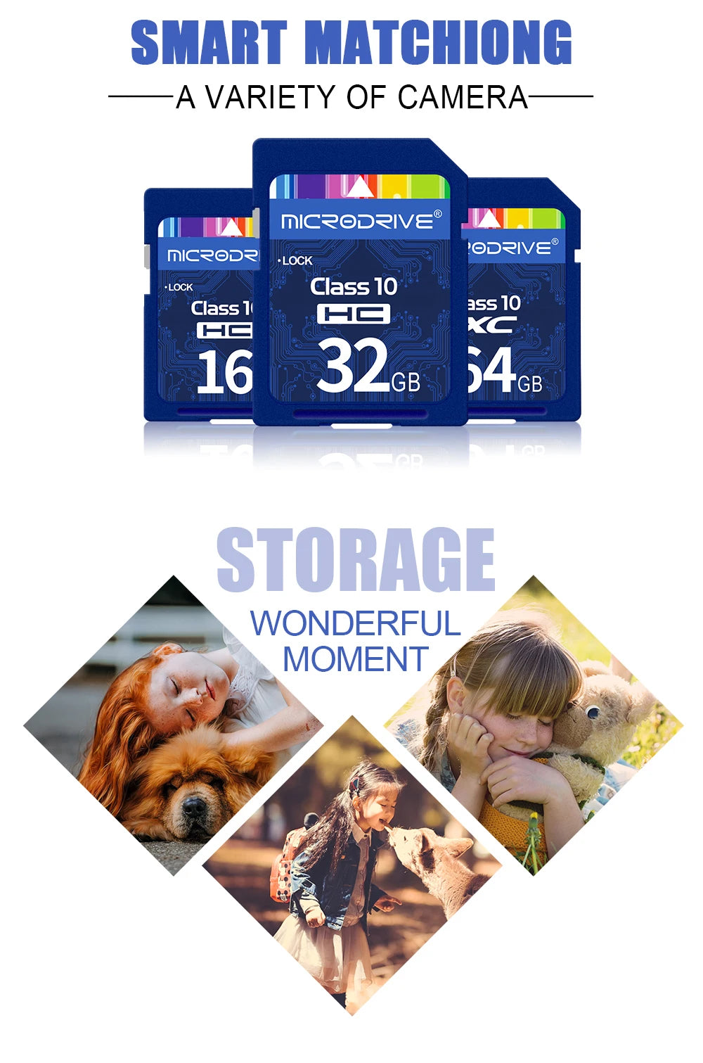 High Speed Class10 SD Card 32GB SD Card 128G 64GB 32GB 16GB Carte SD Memory Card SD Pendrive for Camera Microdrive