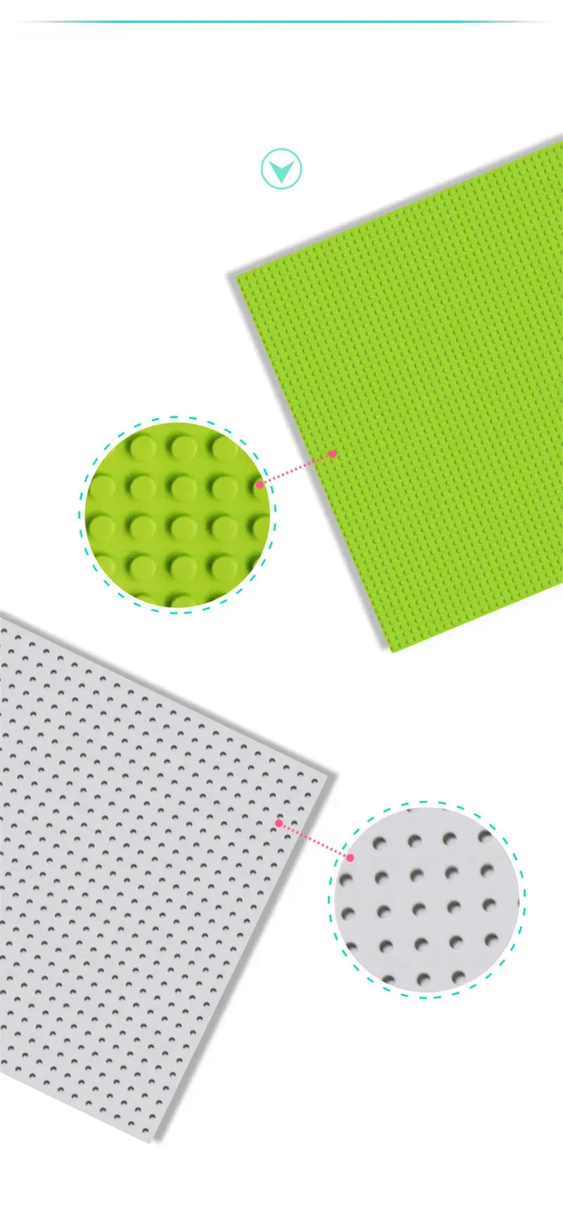 32*64 Holes Classic Building Blocks Base Board, DIY Assembled Building Blocks Wall Compatible With Brand Gift Toys