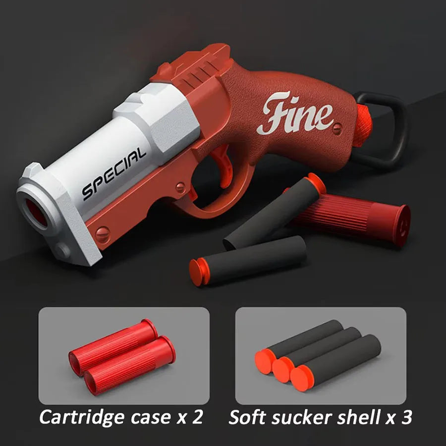 Mini S686 Shell Throwing Soft Bullet Launcher Toy Gun Airsoft Foam Bullet Blaster CS Outdoor Play Gun Children Pistol