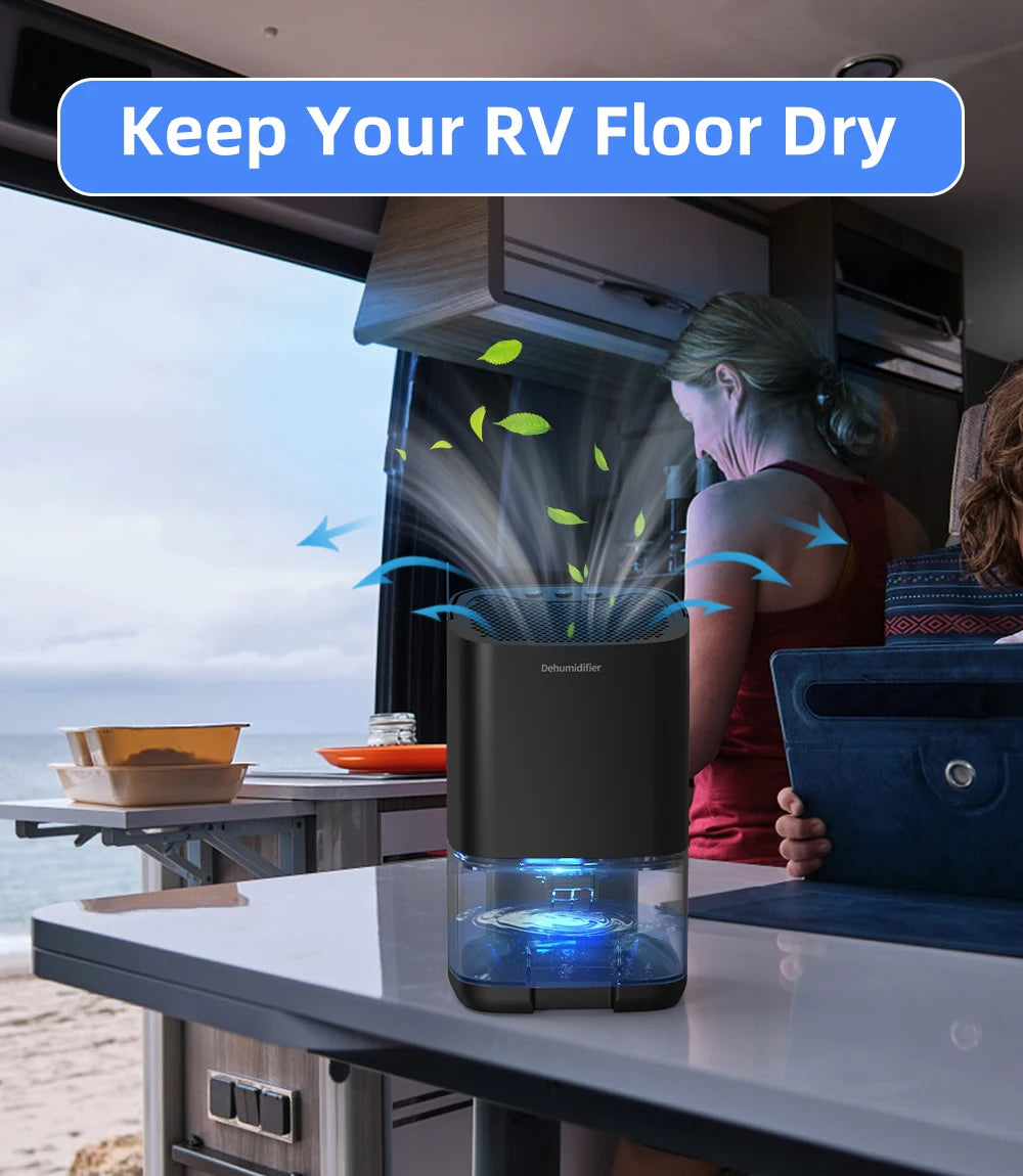 1pc 1000ml Portable Dehumidifier for Home Office and RV Eliminate Damp Mold and Moisture Easy to Use and Energy Efficient