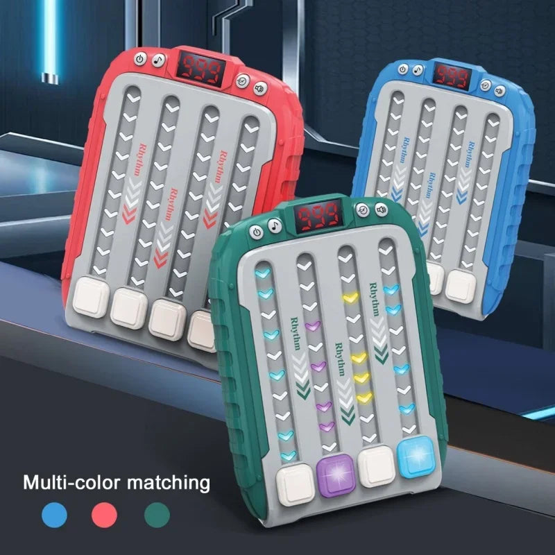 Electronic Music Puzzle Game Machine Montessori Pockets Travel Toy Light Up Educationa Sensory Fast Push Table Game