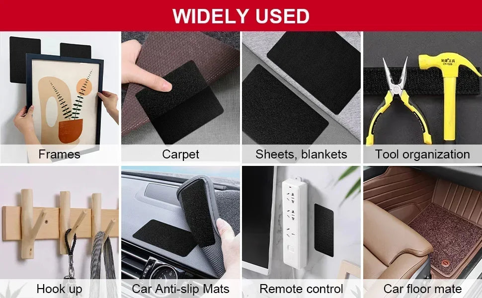 Extra Strong Double Sided Adhesive Tape Car Floor Mats Self-adhesive Hook-and-loop Fastener Self-adhesive Carpet Fasteners DIY