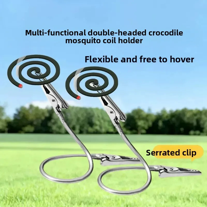 1/3/6/10pcs Double Headed Metal Clip Mosquito-repellent Incense Clips Bendable Universal Crocodile Clip Extended Hose