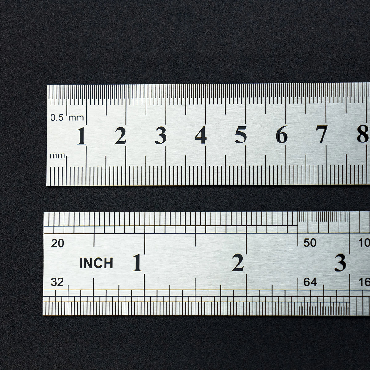 Thickened Steel Ruler | 15/20/30/40/50/60cm | Dual CM & Inch Scale | Precise Measurement for Office, School & Industry