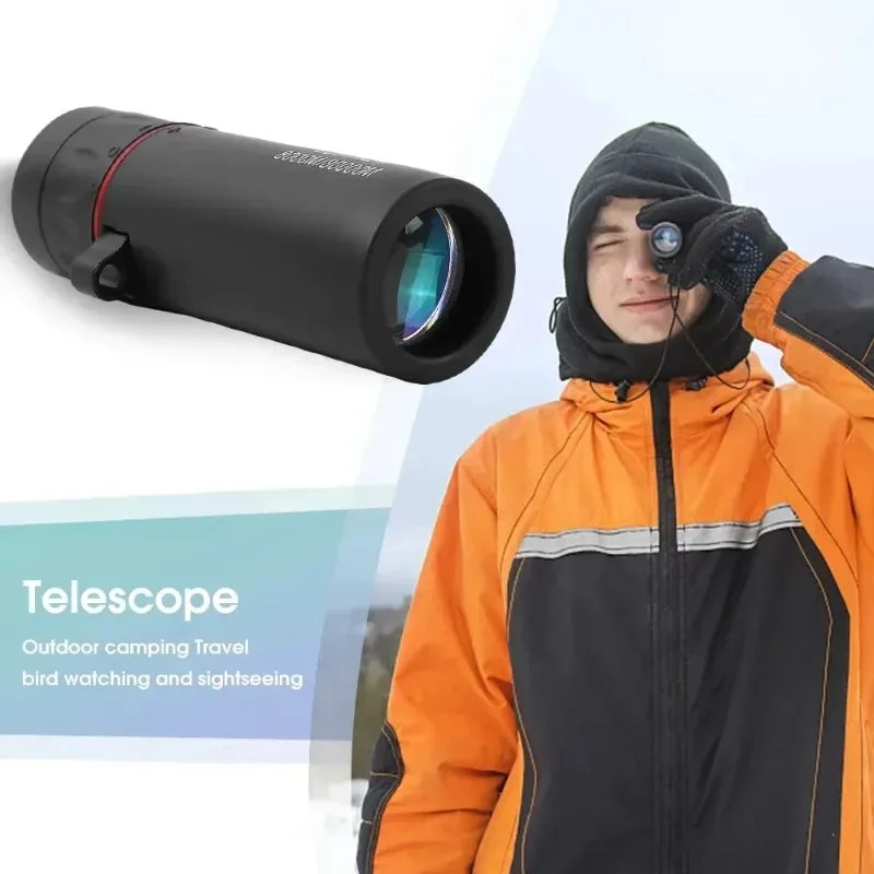 3000x25 Long-Distance HD Professional Monocular Telescope and Mini Portable Telescope, Suitable for Outdoor Camping and Hunting