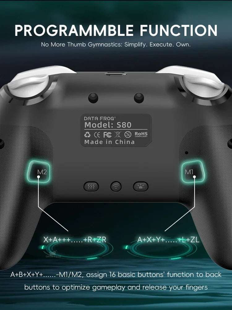 🎮 Control Inalámbrico DATA FROG RGB para Nintendo Switch y PC 🕹️