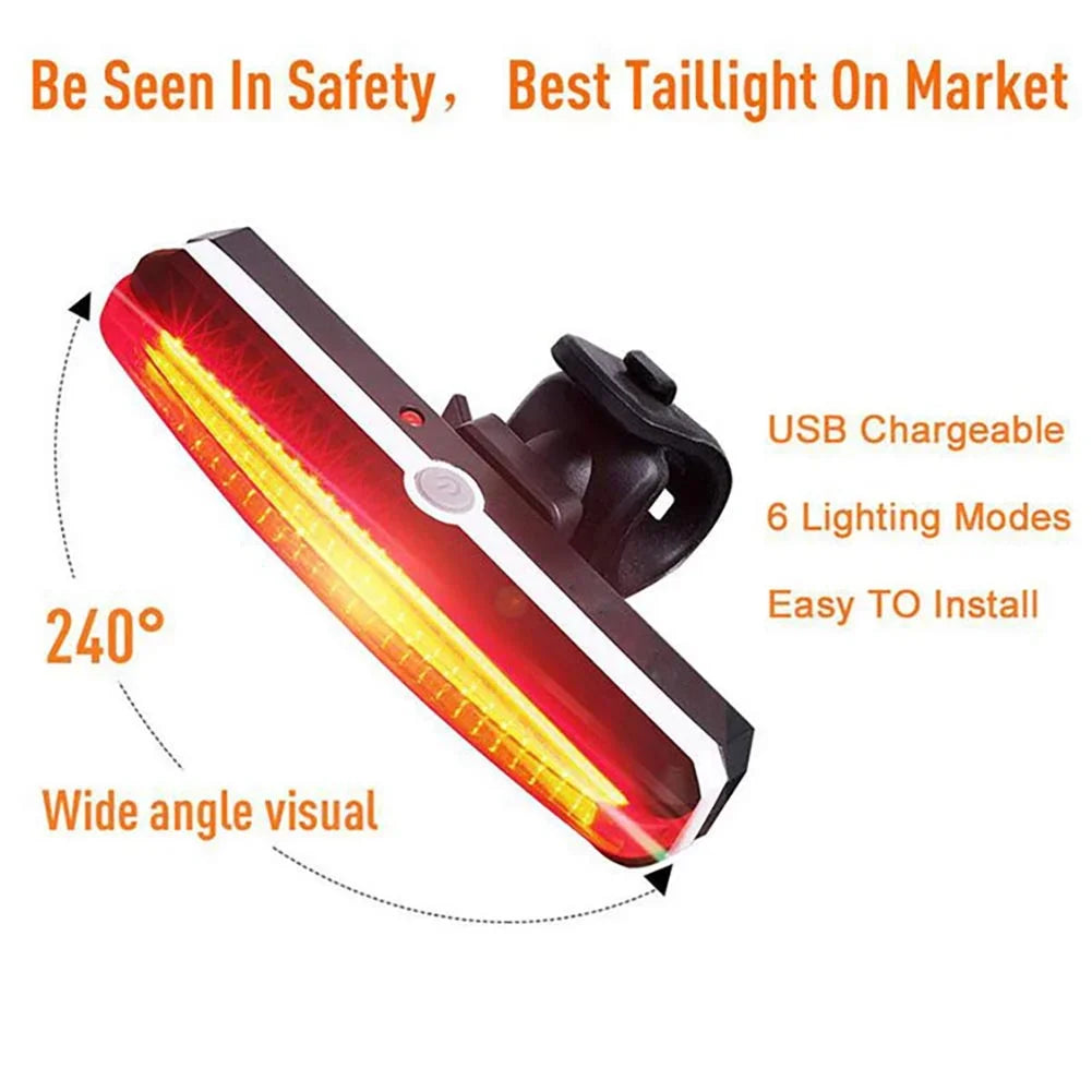 BUCKLOS Bicycle COB Light Set USB Charging High Visibility Taillight 500lm MTB Road Bike Light Lamp Cycling Accessories