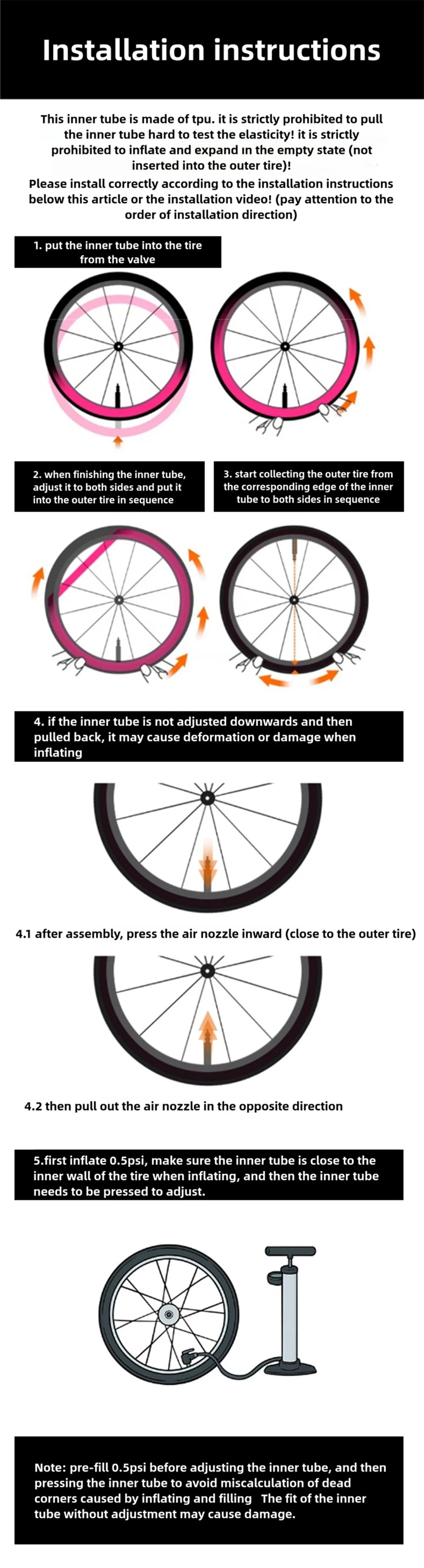 NPY 1Pcs Ultralight 28g Bike TPU Inner Tube 700X18 25 28 32 Road Bicycle TPU Material Tire 45mm/65mm/85mm Length French Valve