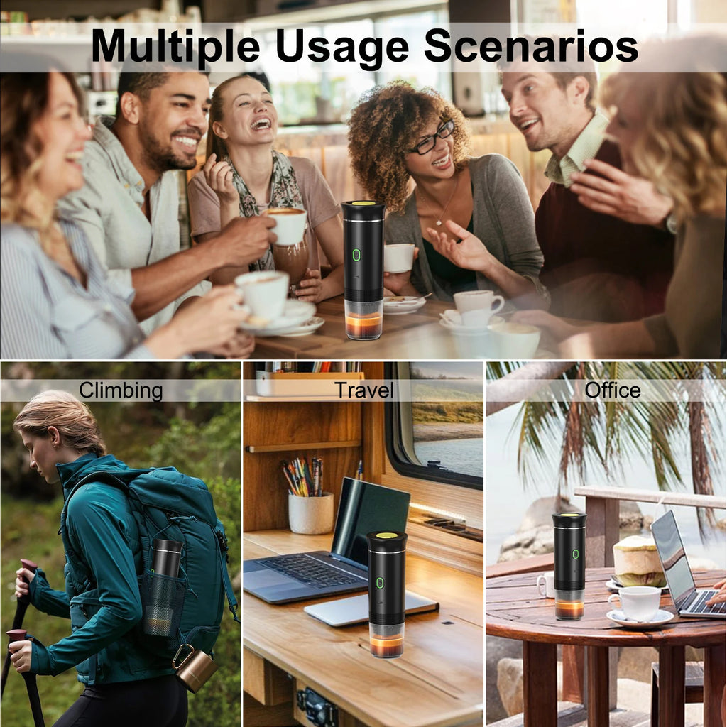 Máquina de Café Espresso Portátil Eléctrica Inalámbrica 3 en 1 ☕️🏕️