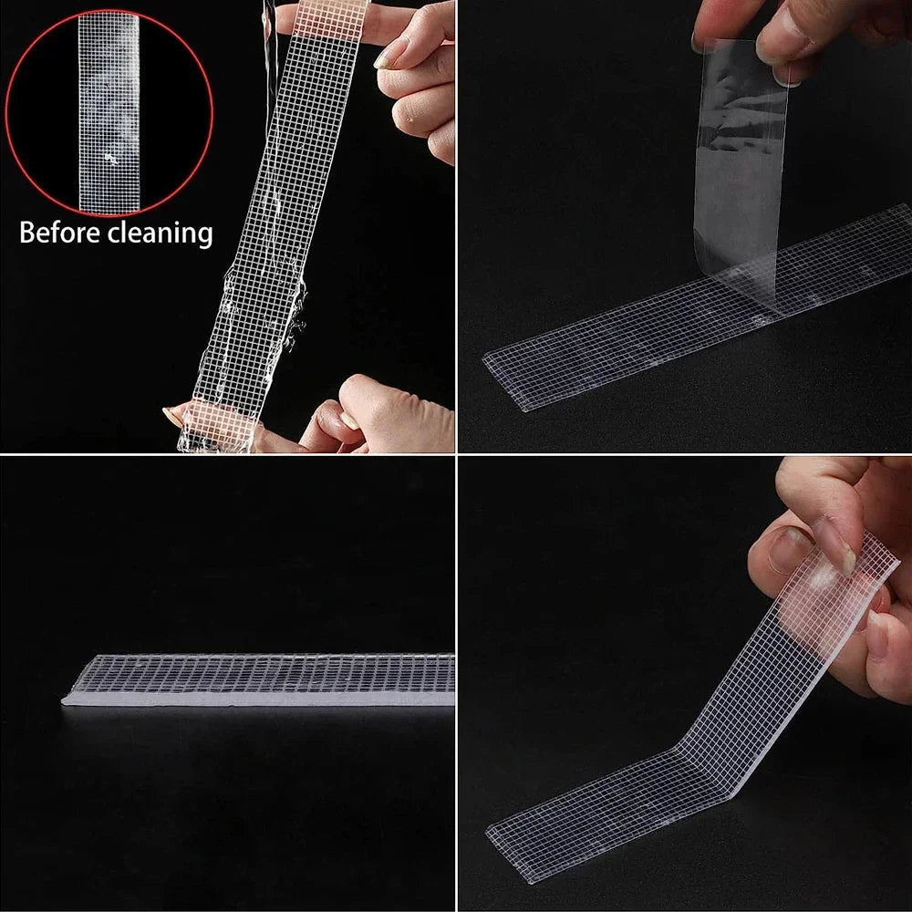 1-10m Clear Double-sided Nano Tape Removable Ultra-strong Adhesive Waterproof Extra Strong Sticky Strip Heavy-duty Two Side Tape