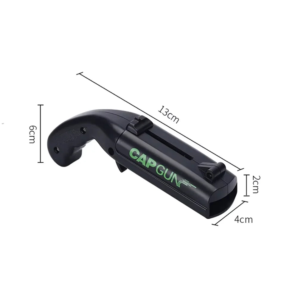 Black Cap Launcher Bottle Opener, Manual Spring-Loaded Cap Opening Tool with ABS Body and Stainless Steel Spring