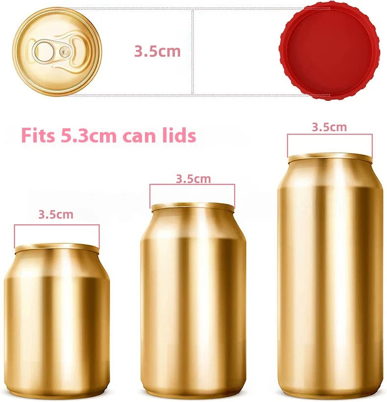 The New Best-selling Silicone LIDS for Cans, Soda Cans, Cups, Cola Seals and Beer Bottles Are Reusable and Easy To Use