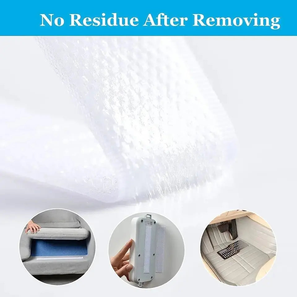 1/2/5M 20-50mm White Strong Self Adhesive Fastener Hook and Loop Strips with Glue Double-Side Mounting Tapes for DIY Craft