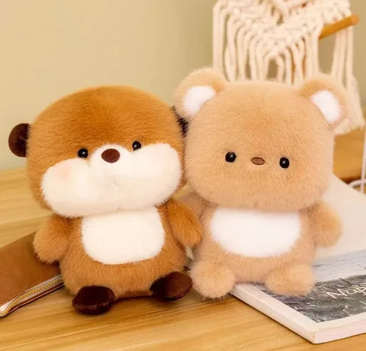 16cm Table With Plush Toy Cute Doll With Accompanying Doll Desktop Decoration Healing Surprise Daily Gift For Good Friend