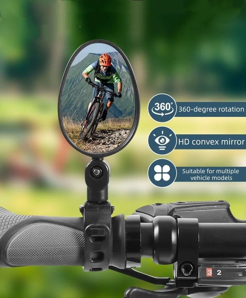1/2PCS Bicycle Rearview Mirror 360 Degree Adjustable Rotatable Universal Cycling Handlebar Rear View Mirrors for MTB Road Bike