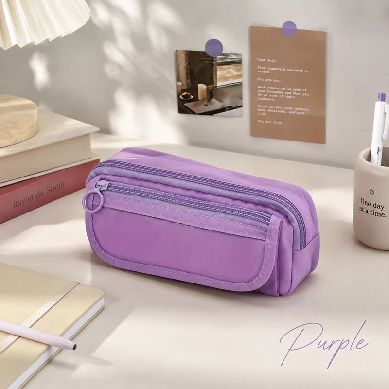Back to School Gift Pencil Case - Large Capacity Multi-Compartment Organizer for Desk, Office & Home, Cute Stationery Storage