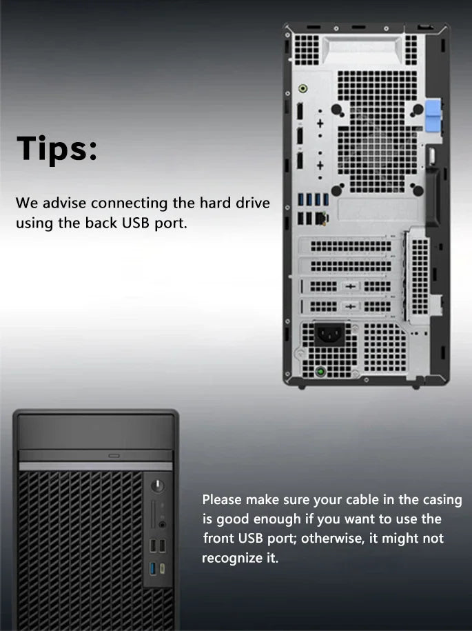 Transparent 2.5 Inch SATA Hard Drive Enclosure, USB3.0/3.1 5Gbps High Speed Portable External HDD SSD Storage Case