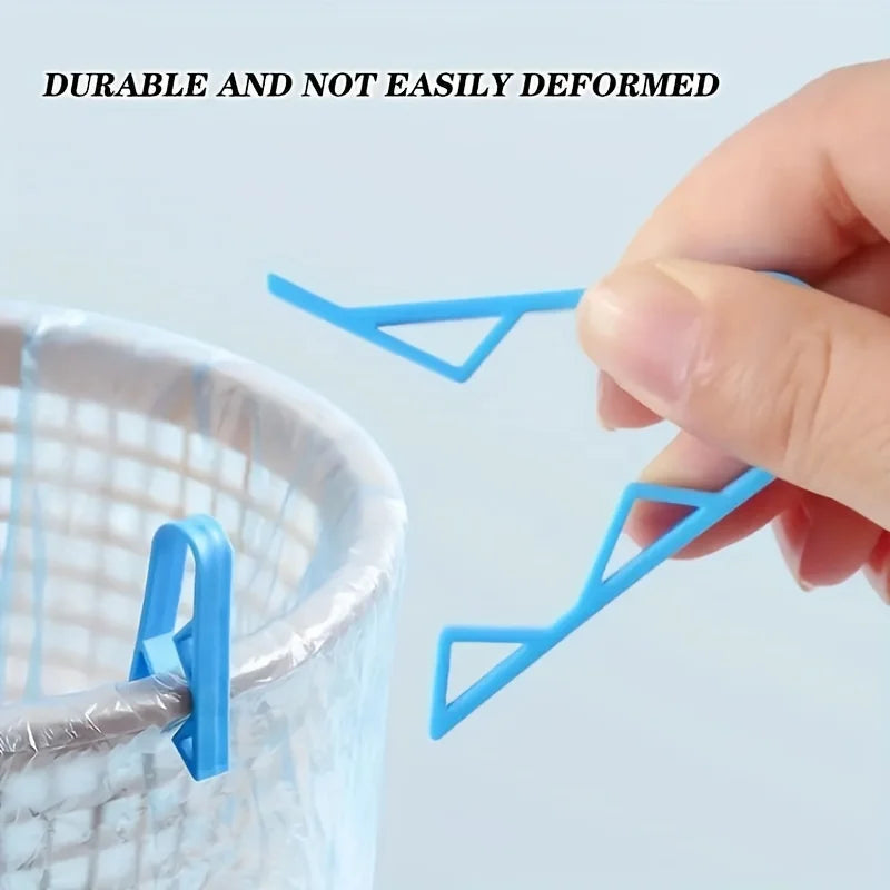 10 Innovative Trash Can Clips - Safe and Non Slip Trash Bag Holder, Stylish Divider Side Clips, Convenient for Home Use
