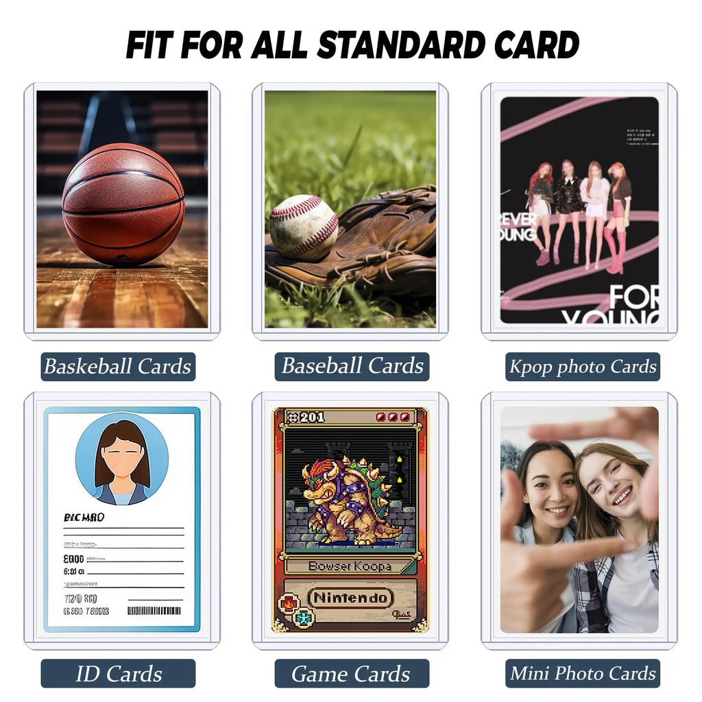100-600pcs Card Sleeves Hard Soft Card Holder Covered With Protective Filmclear Trading Protectors For Football Sports Game Card