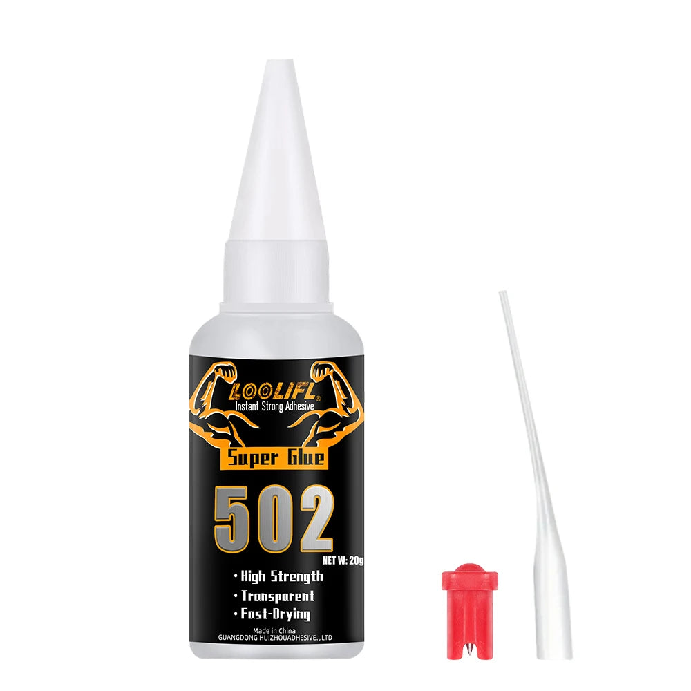 502 Super Glue Quick-drying Strong Cyanoacrylate Glue Is Used for DIY Handicraft Repair of Metal, Wood, Plastic and Ceramics.20g