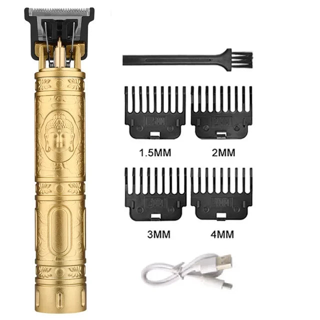 Vintage Hair Clipper Cordless Trimmer Portable USB Fast Charging Hair Cutting Machine Electric Shaver Professional Barber
