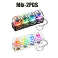 Portable LED Keyboard Keychain Click Button Stress Reliever Cute Desk Accessory for Office Anxiety Relief Fun Gadget Idea Amagi
