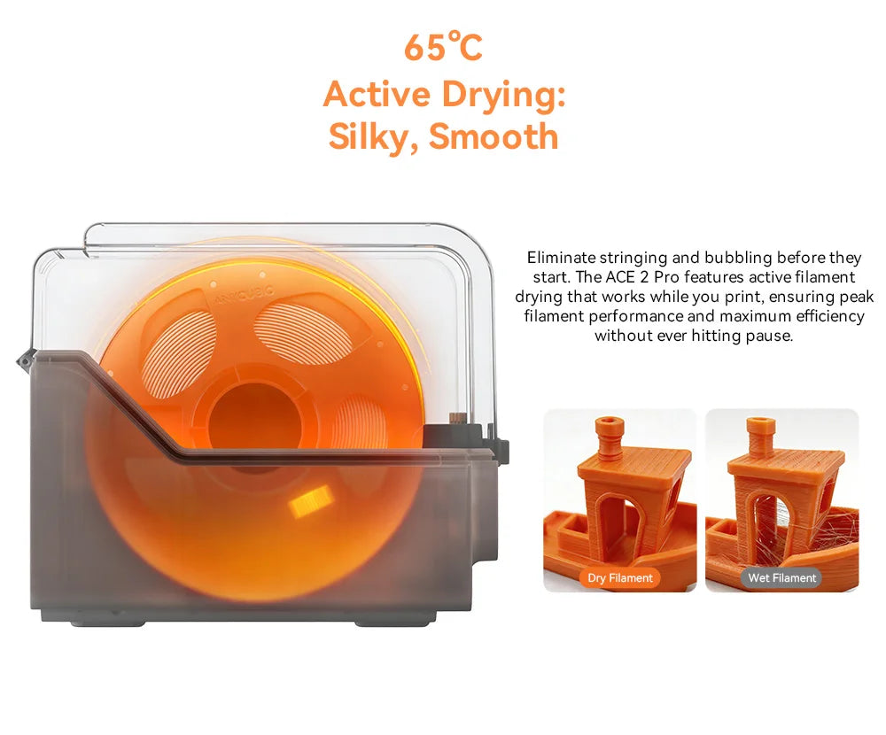 ANYCUBIC Kobra 4/Kobra 4 Combo 600mm/s Fast Printing Multi-Color 3D Printer Up to 8 Colors ACE 2 Pro Filament Drying APP Control FDM 3D Printer