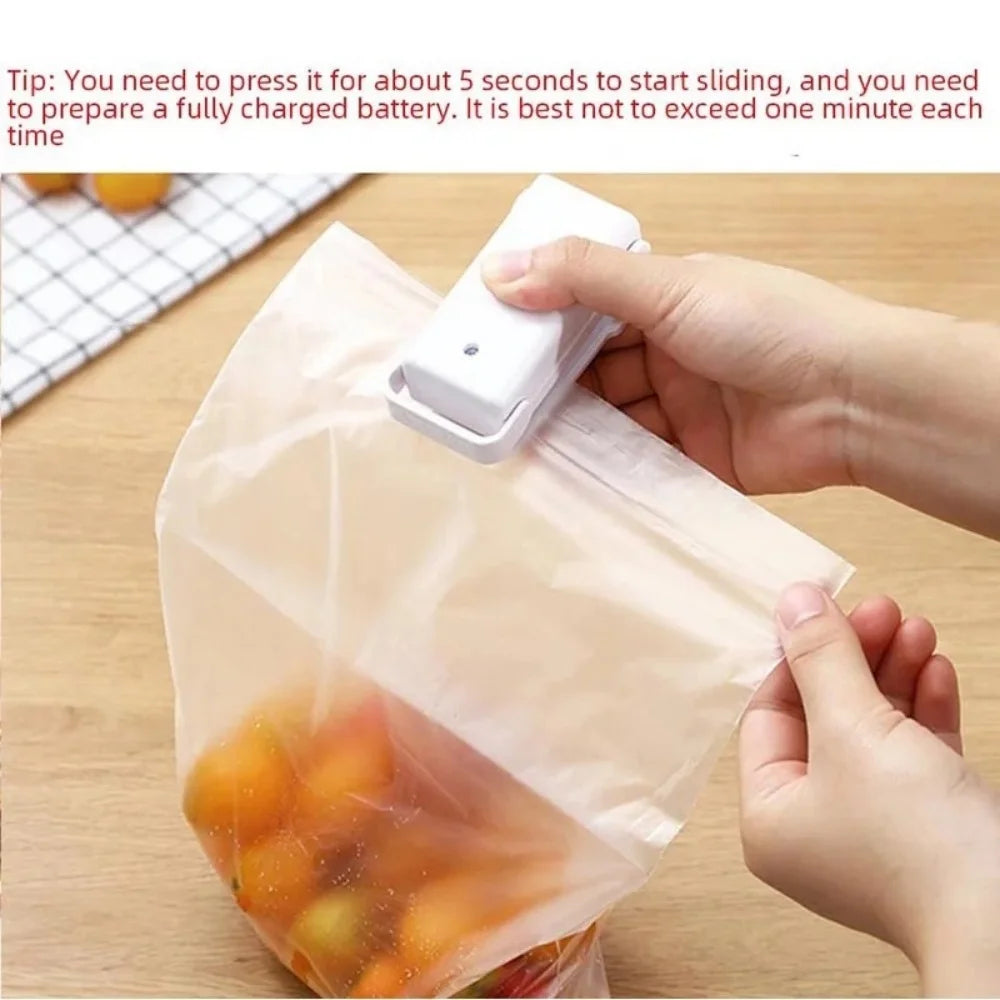 1pc Kitchen Handheld Snack Sealer, Plastic Bag Sealer For Freshness, Easy-To-Use Kitchen Gadge, Portable Heat Sealer Packaging