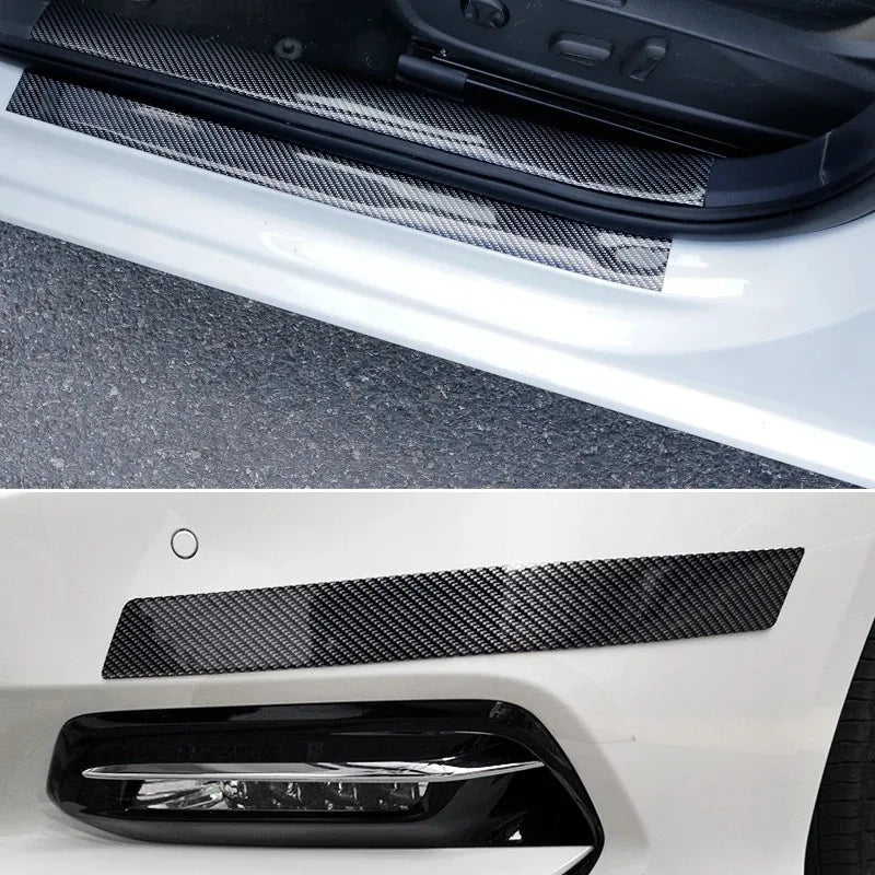 1-5m Nano Carbon Fiber Car Tape Sticker Door Mirror Paste Protector Strip DIY Protection Protective Film Waterproof Adhesive