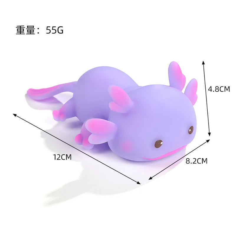 Unbranded Axolotl Squishy Stress Relief Toy Slow Rebound Squeeze Fidget Decompression Toy For Adults Office Desktop Relaxation