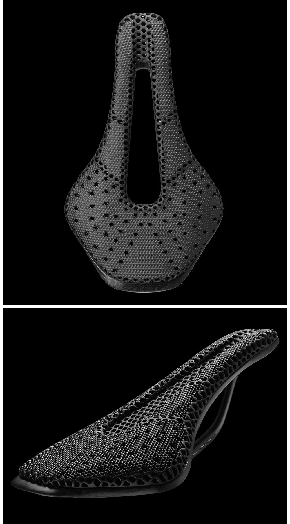 RYET 3D Printed Bike Saddle Ultralight Carbon Fiber Hollow Comfortable Breathable MTB Gravel Road Bicycle Cycling Seating Parts