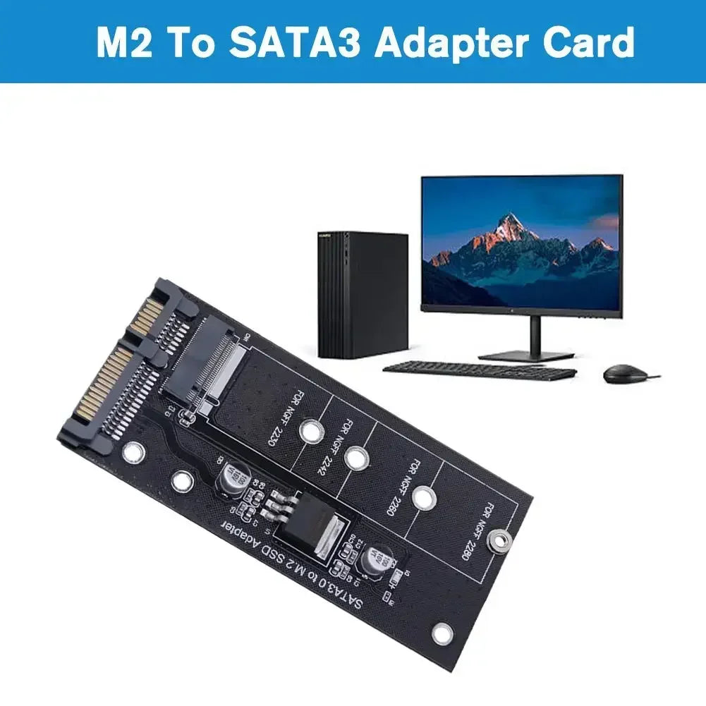 M.2 to SATA3 Adapter Card 6Gbps NGFF Converter for M.2 SATA SSD High Efficiency SSD Convert Adapter Card